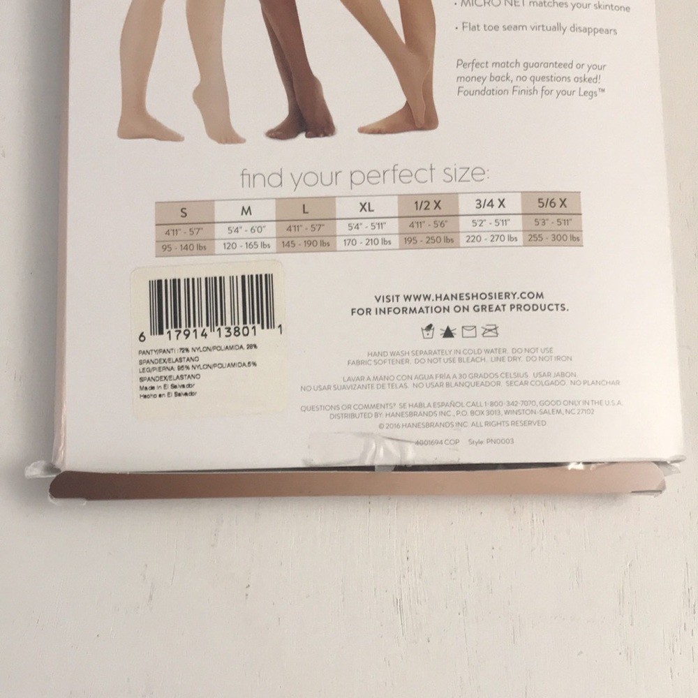 HANES Perfect Nudes Micro Wicking Size 3/4X NWT Color 3 New Opened Package - Picture 6 of 7